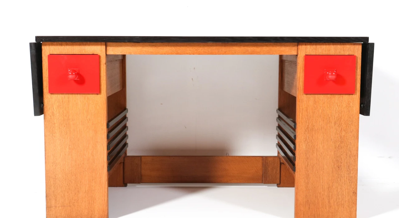 Art Deco Modernist Desk or Writing Table by Hendrik Wouda for Pander, 1920s